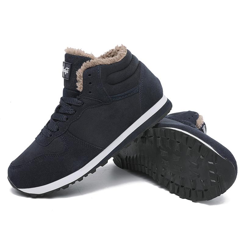 

New Snow Boots Winter Boots Women Shoes Warm Plush Ankle Female Black Lace-up Shoes Women Plus Size
