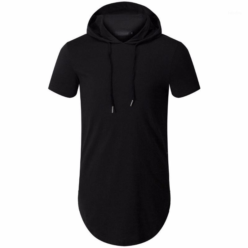

Men' T-Shirts Wholesale- Arrived Men' Hipster Hip Hop Short Sleeve Hoodie Side Zipper T Shirt Men Hoodies Hooded Design Long, Black