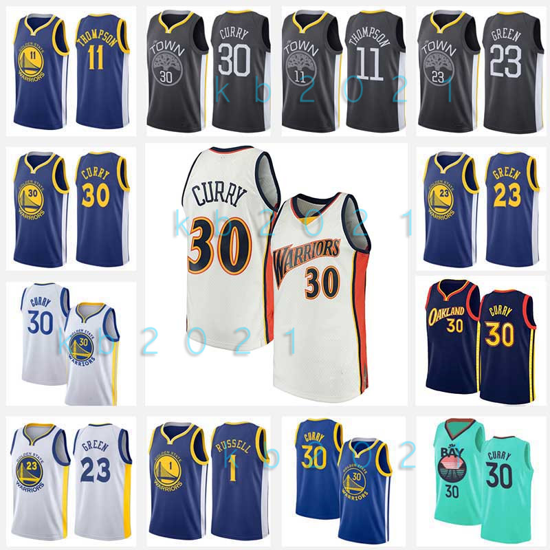 

Stephen 30 Curry Jersey Warriors Basketball Jerseys Klay 11 Thompson Golden 2021 2022 Mens State Blue James 33 Wiseman Draymond 23 Green, Black;blue