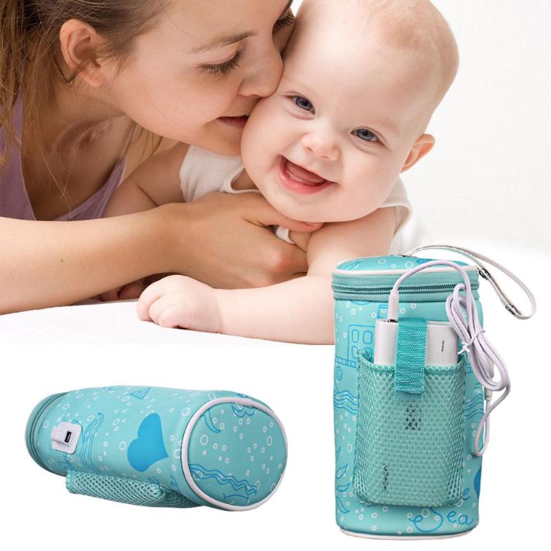 

USB Baby Bottle Warmer Heater Insulated Bag Travel Cup Portable In Car Heaters Drink Warm Milk Thermostat Bag For Feed Newborn