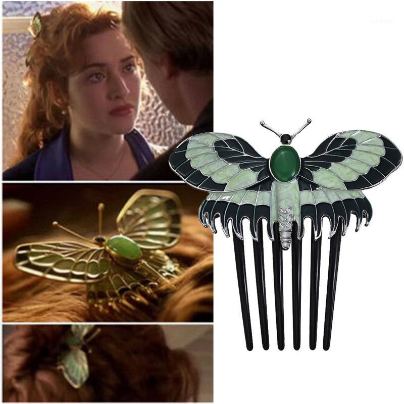 

TITANIC Rose's Beautiful Butterfly Hair Comb Hairpin Hair Clip Collection Cosplay Fashion Jewelry Accessories Gifts1