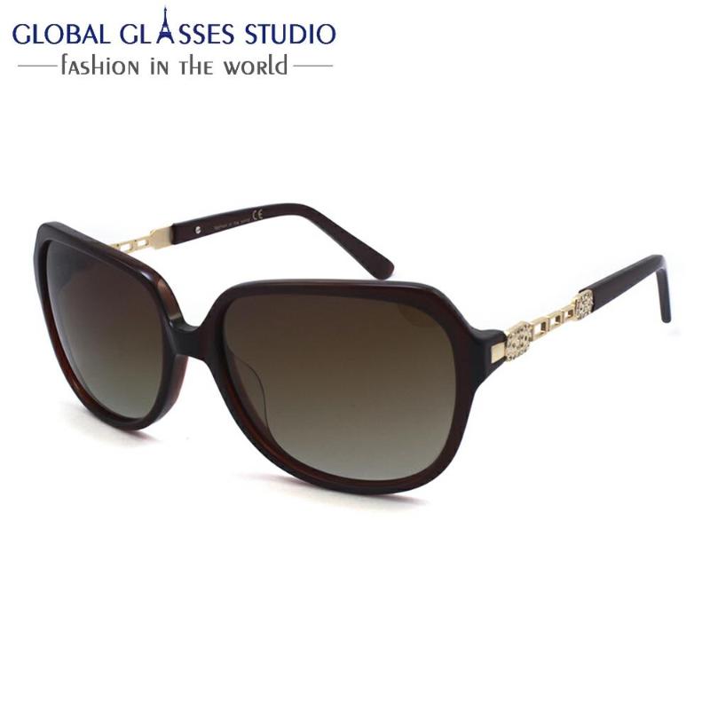 

Sunglasses Eyeglasses Eyewear High Quality Wholesale Handmade Polarized Lens Shiny Gold Precious Collection Female UV400 1110