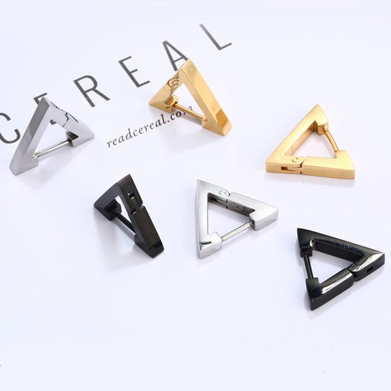 

1Pcs Titanium Steel Punk Style Stud Earrings For Men WomenKpop Cool Charms Triangle Earrings Statement Jewelry Piercing Ear Stud