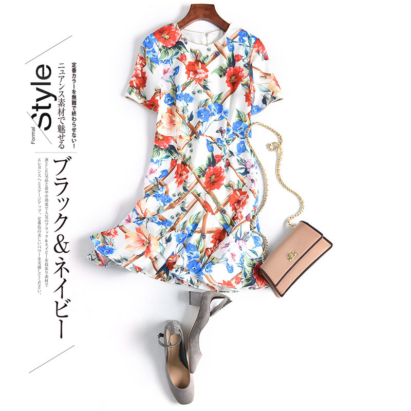

2020 Atmospheric New Mature Dye t Seams Falbala Gola Waist Joker Dress F46 89 Rt5q, Blue