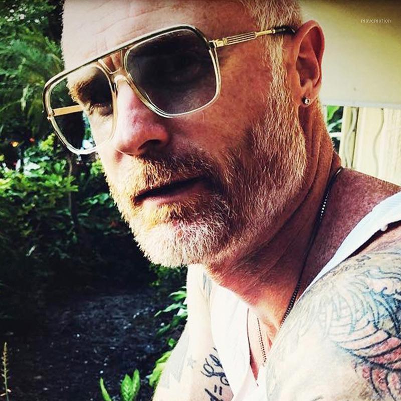 

2020 New fashion Brand designer Large frame sunglasses men Vintage women sun glasses Retro Gradient Square Eyewear male UV4001