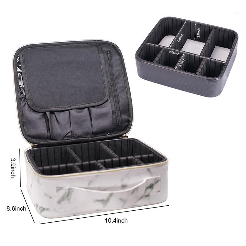 

Marble Print Waterproof Cosmetic Bag Women Travel Make Up Organizer Bag Large Capacity Toiletry Multifunction Case For Makeup1, White
