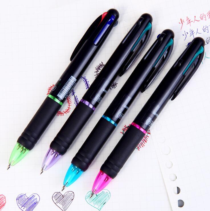 

240pcslot Creative Multicolor Ballpoint Pen 4 In 1 Color Pen New Colorful Ball Multi Purpose School Stationery, As pic