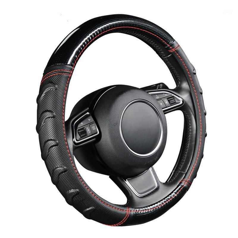 

Car Steering Wheel Cover Case PU Leather Soft Light 38CM Diameter Breathable Wear Resistant Anti Slip Protective Cover For Car1