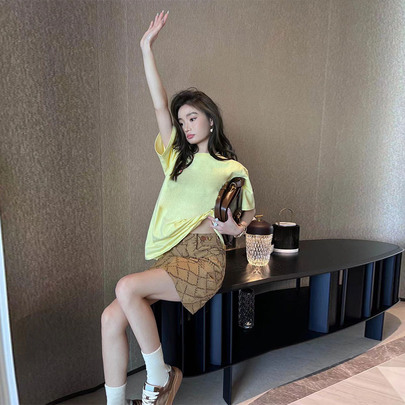 2022 Designer Ladies Short Skirts Summer New Letter Printed Shorts Skirt Fashion Party Street Package Hip Skirt-image-755817808