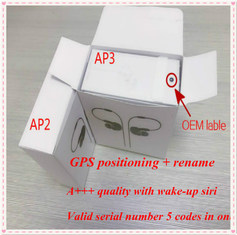 

10pcs tws Bluetooth Headphone auto paring wireles Charger case Earbuds 3nd for H1 chip earphone Gps Rename Ap3 Ap2 Gen 2