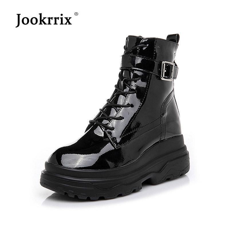 

Jookrrix White Boots Platform Shoes Women Fashion Brand Casual Lady Chaussure Autumn Female Footware Breathable, Black