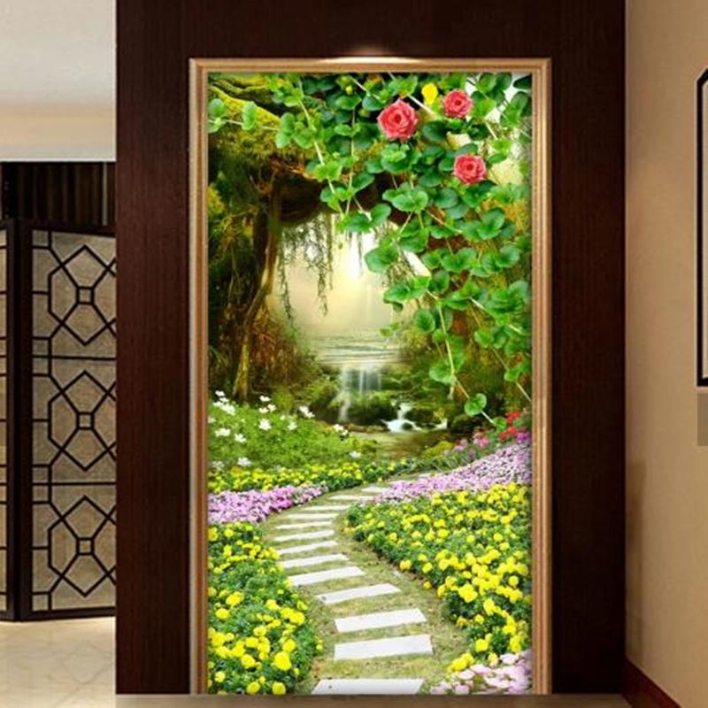 

Custom Photo Wallpapers 3D Nature Landscape Wall Murals Hotel Lobby Wallpapers for Living Room Wall Papers Home Decora Flowers, As picture