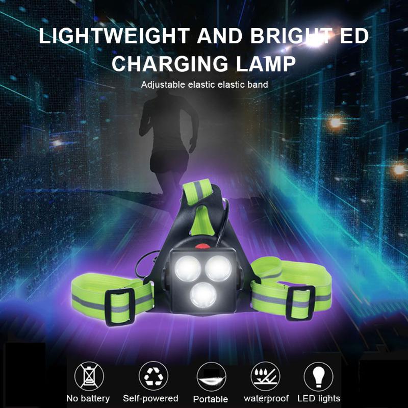 

Chest Running Light For Runners And Joggers With Adjustable Beam And Reflector USB LED Rechargeable Bicycle Light