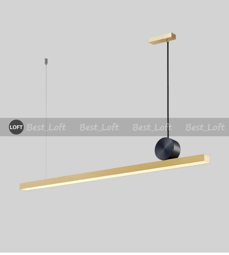 

Geometric strip pendant lamps restaurant Nordic post-modern minimalist designer light luxury copper creative pendant light AC 90-265V