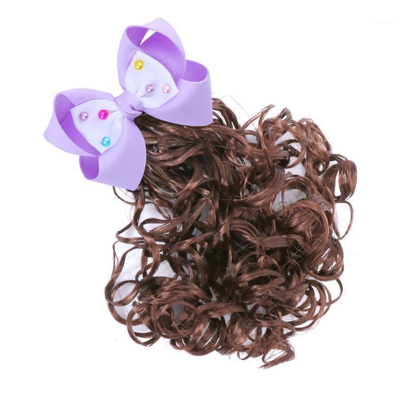 

NEW Curly Hair Bow Hair Clip Hairpin Kids Bow Accessories Kids Wig Hairclip Girls Twist Braid Rope Headdress1, 10