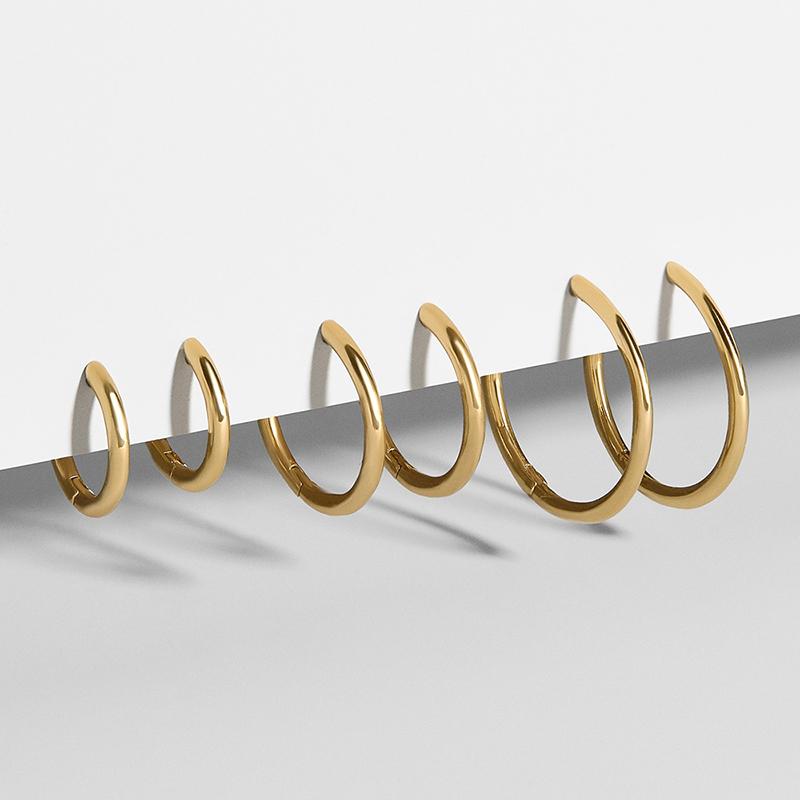 

Trendy Round Circle Hoop Earrings for Women Girls Punk Small Gold Statement Stackable Earrings Hoops Fashion Jewelry Bijoux