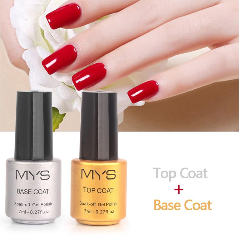 

Base and Top Coat Gel Nail Polish UV 7ml Transparent Soak Off Primer Gel Polish Long Lasting Lacquer Nail Art TSLM1