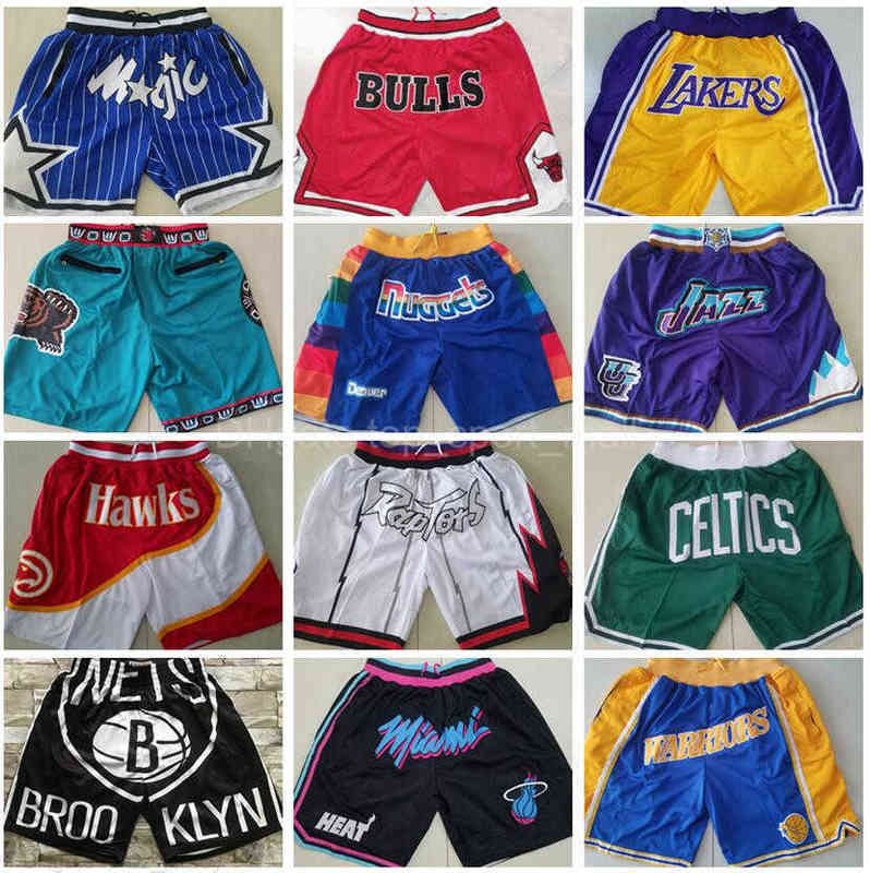 

Men Team Basketball Shorts Just Don Short Hip Pop Sport Wear Pant With Pocket Zipper Sweatpants Blue White Black Red Purple Stitched Good, Photo g