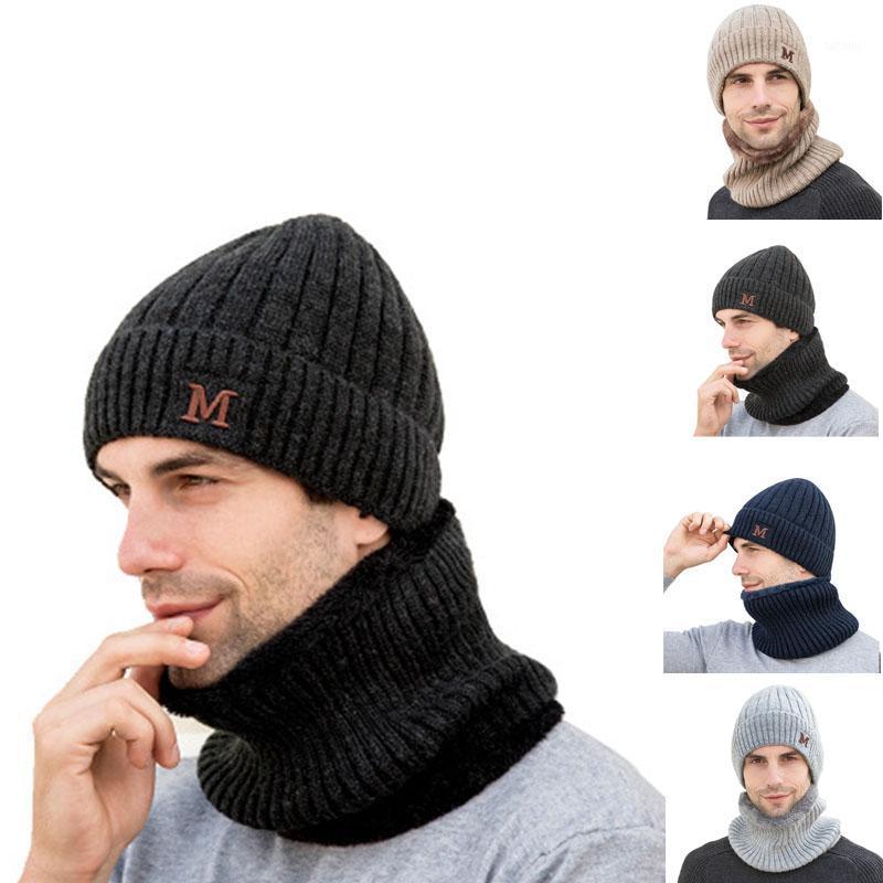 

Hot kf-Fashion Men's Wool Knitted Scarf, Beanie, Outdoor Sports Warmth, Leisure Winter Hat, Skull Cap, Peaked Cap1, Black