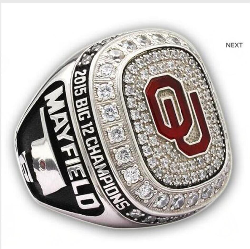 

Oklahoma Sooners Big 12 Championship Ring size 11, Golden;silver