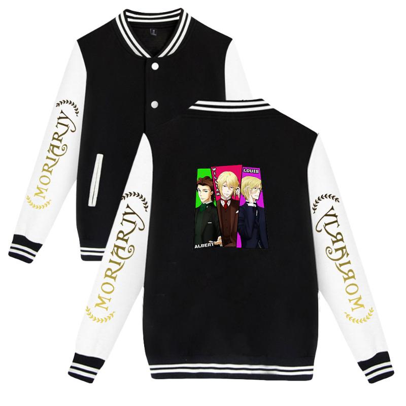 

Men's Jackets 2022 Japanese Anime Moriarty The Patriot 2D Print Baseball Sweatshirt Casual Jacket Men Women Clothes 1, Black;brown