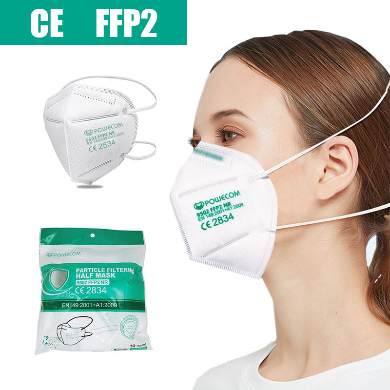 

Powecom FFP2 Mask with CE 2834 Certificate KN95 Mask Adult Anti-Fog Haze Influenza KN95 Face Masks