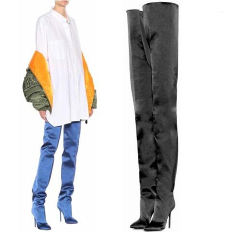 

DEAT 2021 New Autumn And Winter Fashion Casual Pointed Thin Heel Solid Color Knee Boots Super High Heel Single Shoes Women SH1041, Rose red