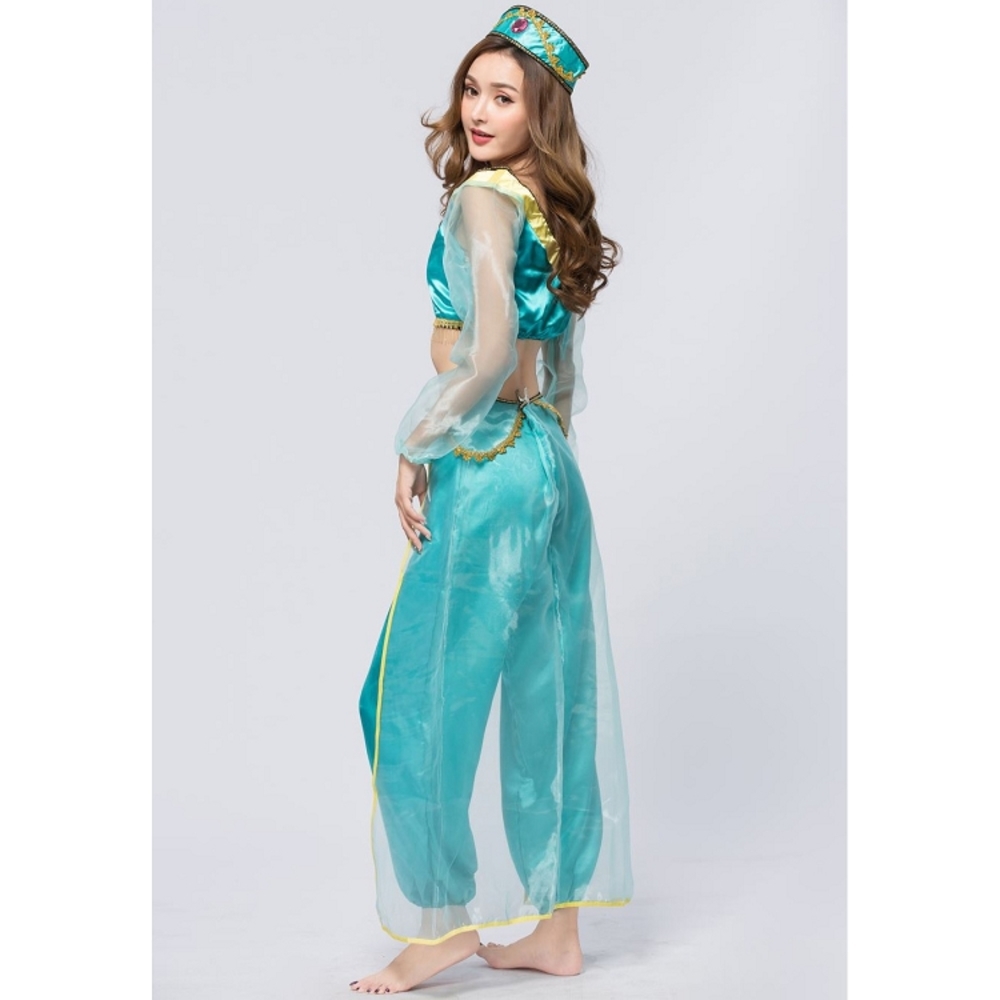 

MRP-017 Game uniform European and American Halloween costume role-playing sexy Aladdin magic lamp Jasmine princess dress, Long