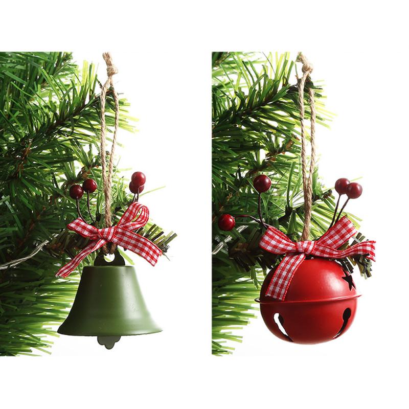 

Christmas Hanging Jingle Bells Holiday Iron Bells With Bowknot Home Crafts Pendants For Wedding Party Halloween Xmas Decorations