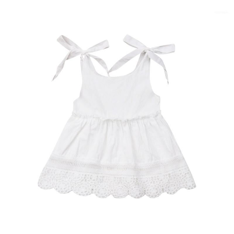 

2020 Girls Dress Infant Baby Girl Kids Lace Flower Suspender Party Tutu Dresses Summer Strap Princess Dress Outfit 1-5Year1, White