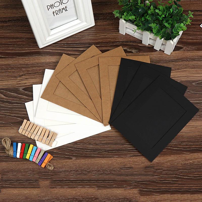 

HAZY 10 Pcs 6 Inch Combination Paper Frame DIY Hanging Picture Bady Wedding Party Home Decoration