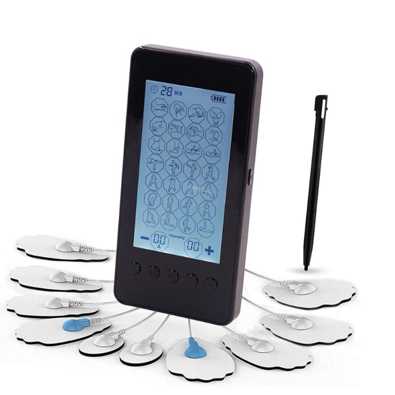 

28 Modes TENS EMS Physiotherapy Massager Rechargeable Pain Relieve Full Body Massager Touch Screen Therapy Massage Machine