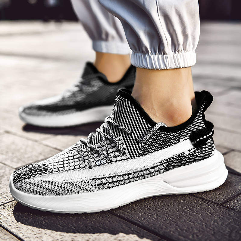 

Men's Trend Fashion Pu Leathable Sneakers Breathable Casual Damping Air Cushion Comfortable Soft bottom Shoes, Black