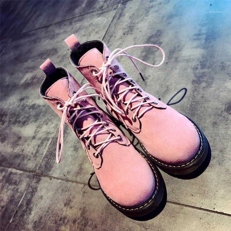 

EARTH STAR Autumn Shoes Women Brand Boots Lady footware Cross-tied Ankle Boots Female Flats Winter Warm Boot All Match1, Black