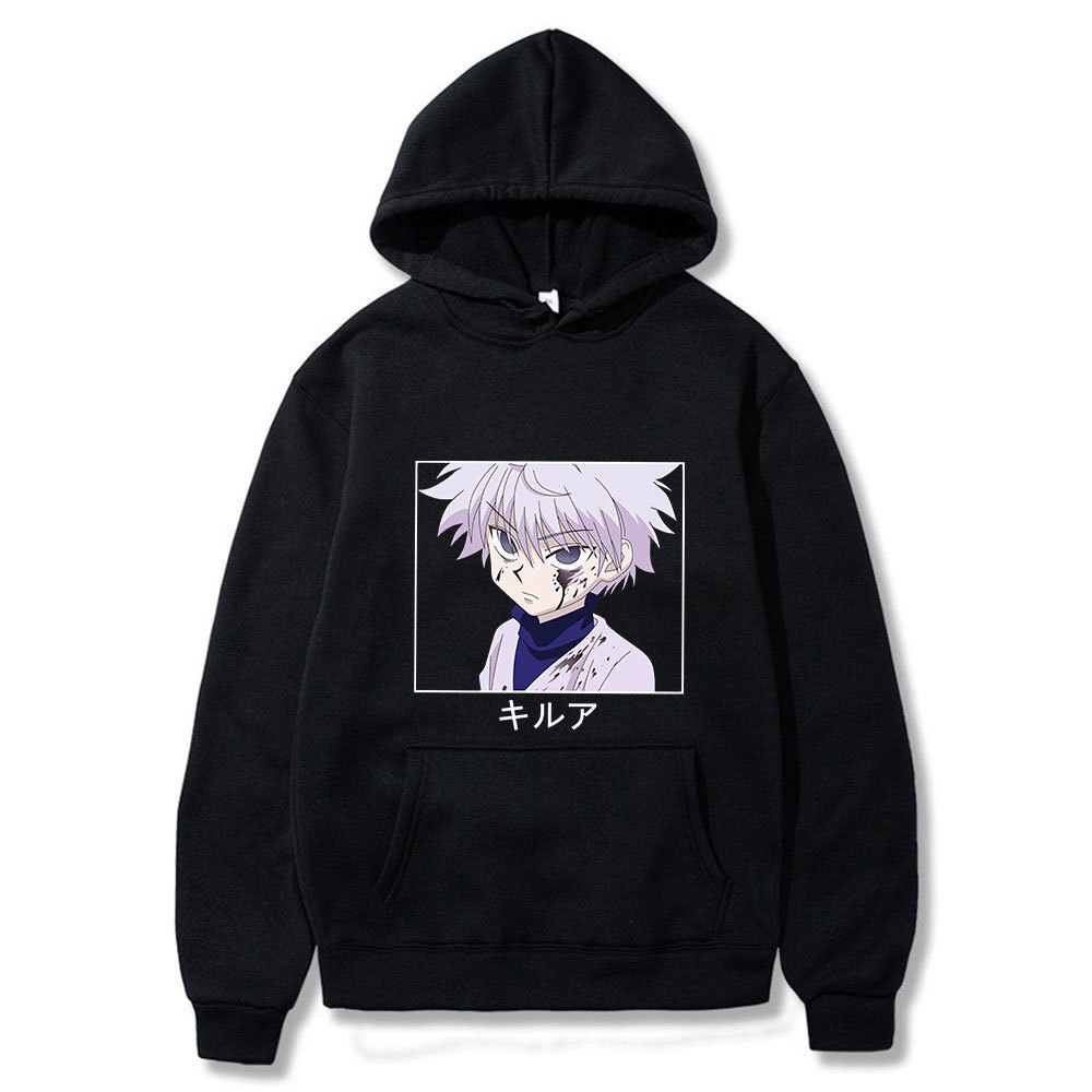 

2020 New Anime Hunter X Hunter Killua Leorio Kurapika Gon Hisoka Pullover Hoodie Streetswear Tops Fashion Hoodie Men X1227, Blue