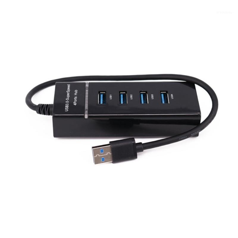 

Plug & Play Portable Size 4 Ports USB 3.0 HUB On / Off Switches Ac Adapter Cable Splitter For Pc Laptop Rf1