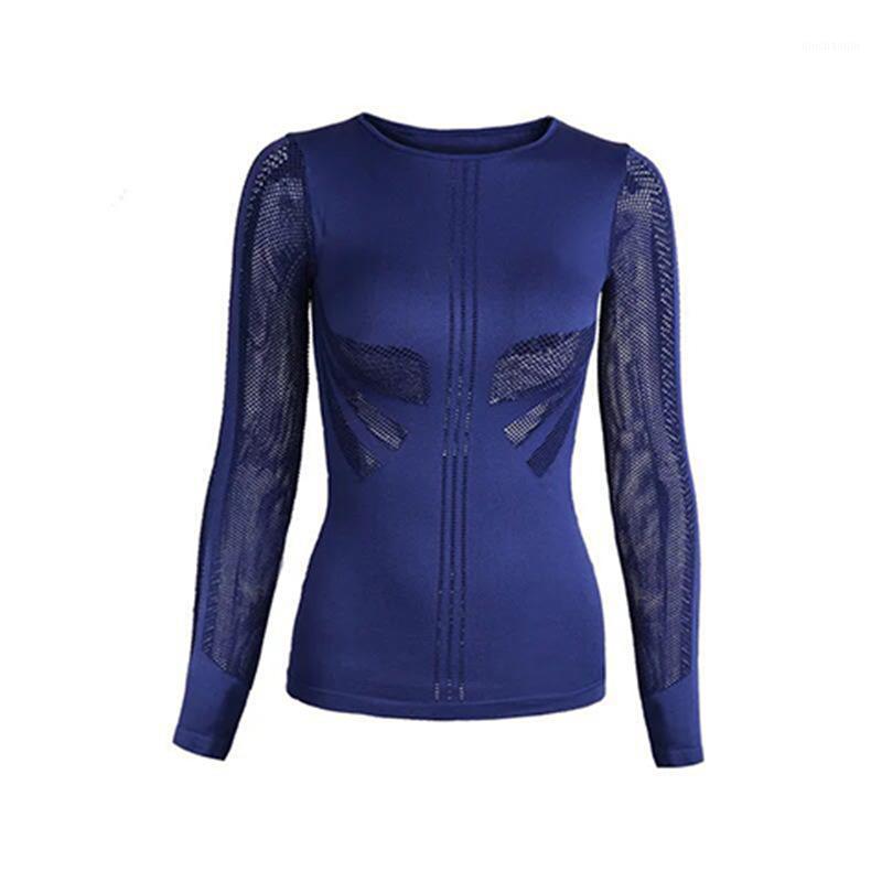 

Women Seamless Yoga Shirt Fitness Shorts Sleeve Sides Mesh Crop Top push up Gym Clothes Women Running Sports T-shirts Sportswear1, Black