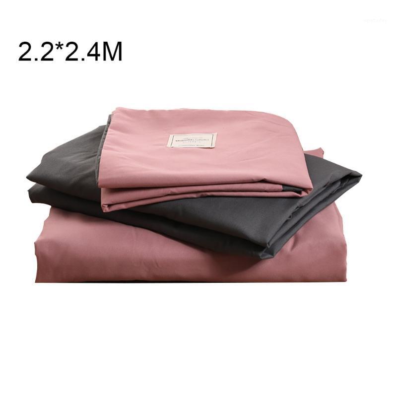 

4pcs Patchwork Warm Double Colors Home Textile Comfortable Bed Sheet Pillowcases Duvet Cover Set Modern Polyester Bedding1, Yellow gray