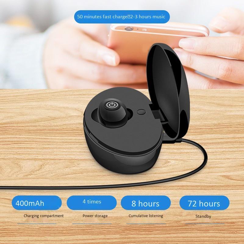 

Invisible Hand Free Smart Bracelet Bluetooth Earphone 3D Stereo Mini Earpiece Gaming Sports In-Ear Headset1, Black