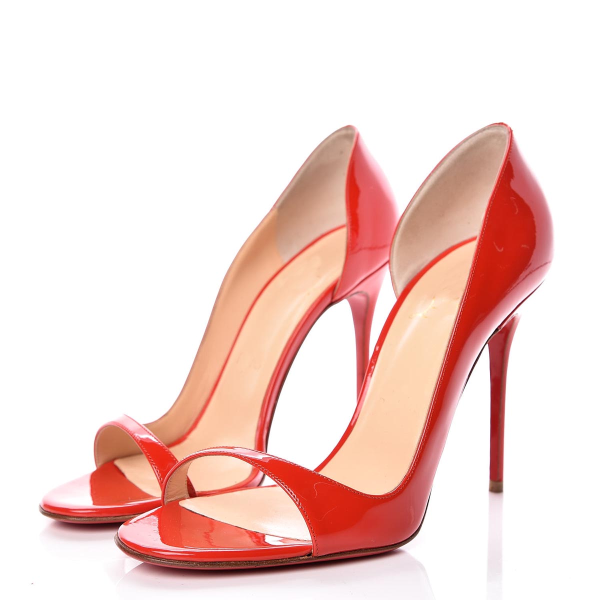 

Summer sandal shoes luxury design high heels Toboggan 100mm Patent Leather Half Dorsay Sandals black nude open toe size: 35-43