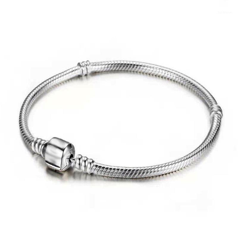

Classic Simple Snake Chain Women Bracelet Bangle Charm Silver Color Cuff Accessories Jewelry girl Gift 16CM-23CM1