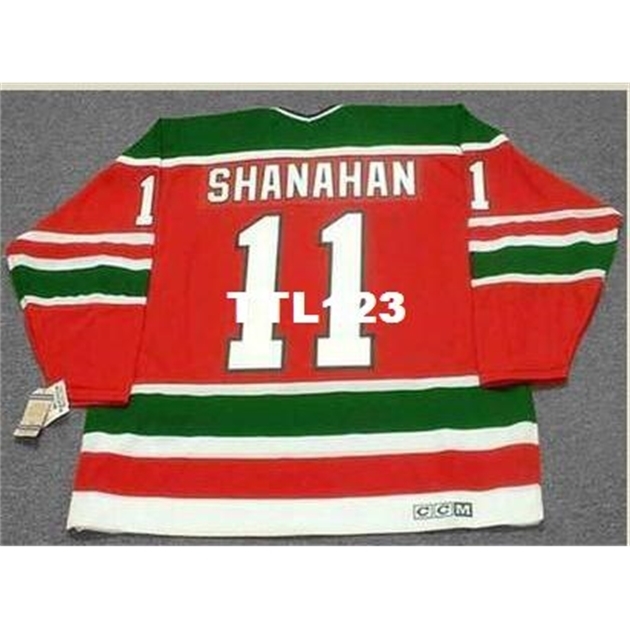 

Men #11 BRENDAN SHANAHAN New Jersey Devils 1988 CCM Vintage Hockey Jersey or custom any name or number retro Jersey, Red