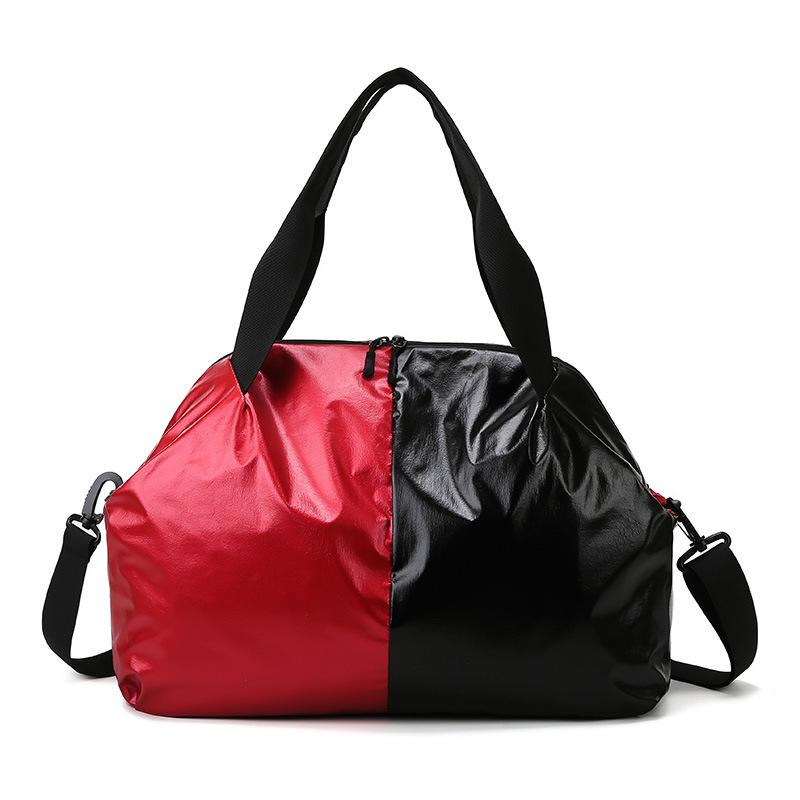 

Women Sports Fitness Bags Yoga Dufle Bags Dry Wet Combo Swmming Blosa Glittar Weekend one Shoulder Handbag Female Travel Luggage, Sliver black
