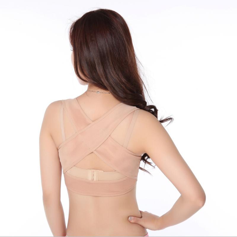 

Women Chest Brace Prevent Humpback Correct Posture Corset Bra Back Brace Support Shoulder Belt Back Support Sports Safety, Black