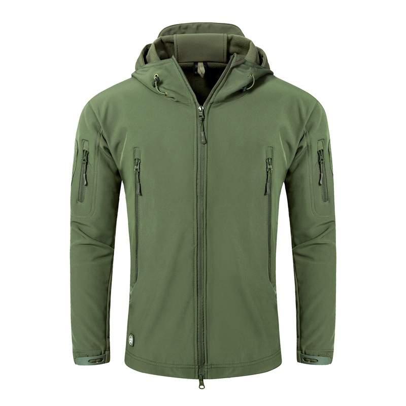 

Winter Fleece Tactical Jacket Army Military Jacket Men Thermal Hooded Jacket Coat Outerwear Hoodie Mens Clothing, Snake