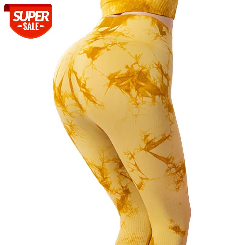 

CHRLEISURE Tie Dye High Elasticity Movement Leggings High Waist Sexy Hip Lift Leggings Running Fitness Push up Clothes #OW5Z, Black;white