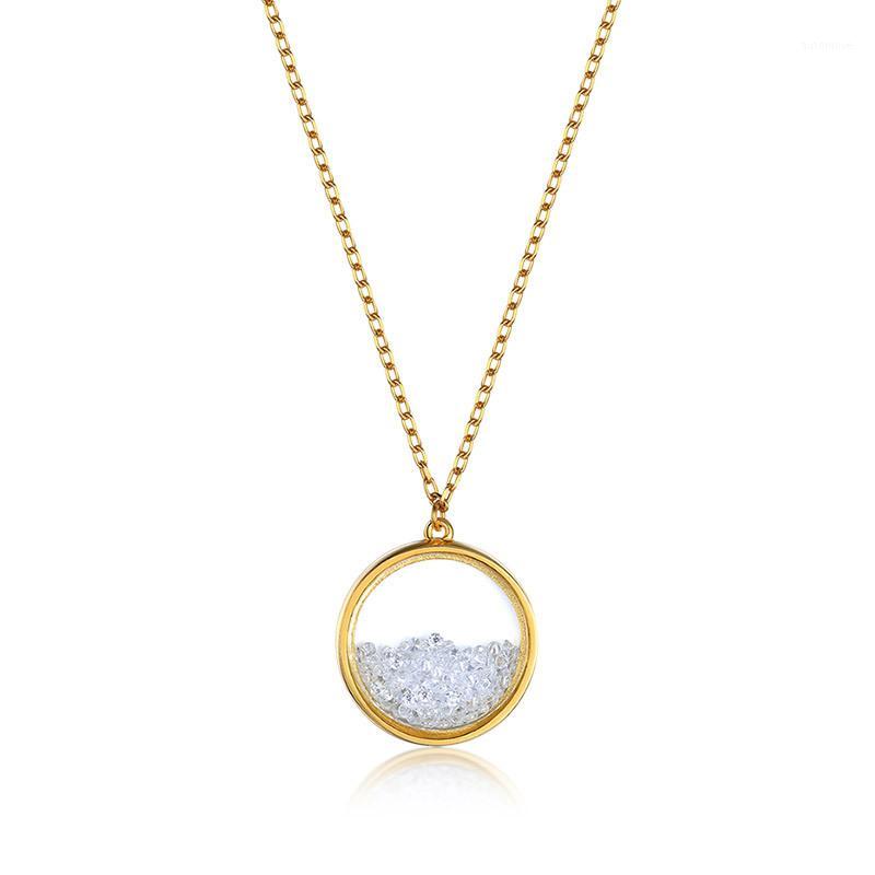 

Popular 100% S925 sterling silver beating heart long necklace Korean zircon crystal fashion gift boutique jewelry woman 20201