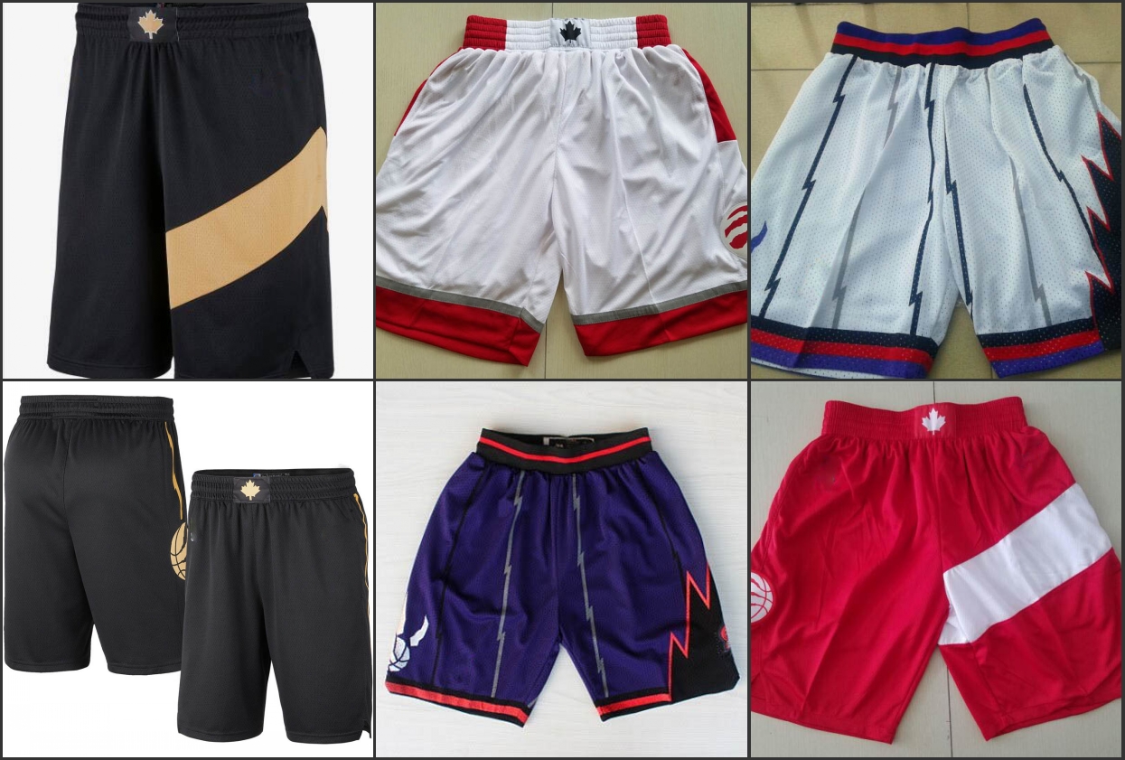 

TorontoRaptorsMen White Black Red Statement Edition Swingman Basketball Shorts