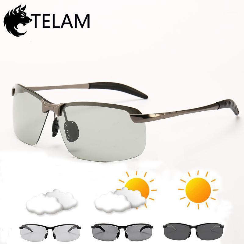 

Photochromic Sunglasses Men Polarized Chameleon Discoloration Sun glasses for men Driving Sunglasses rimless square1