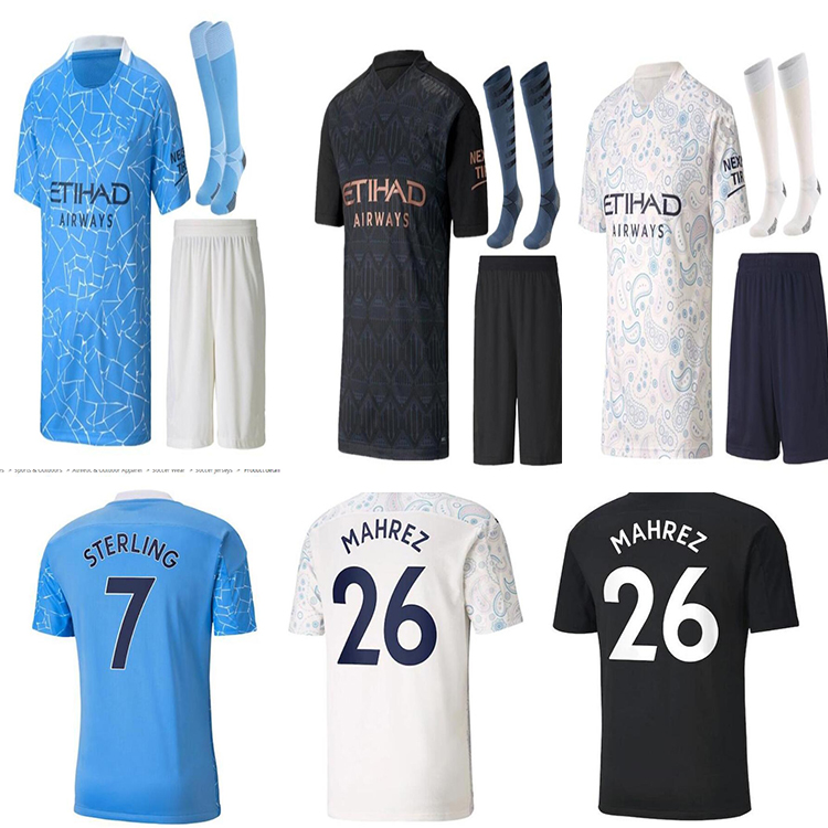 

Messi20 21 man KUN AGUERO city soccer jerseys 2021 STERLING football shirts DE BRUYNE Men+ Children's sock suit uniform, Yellow